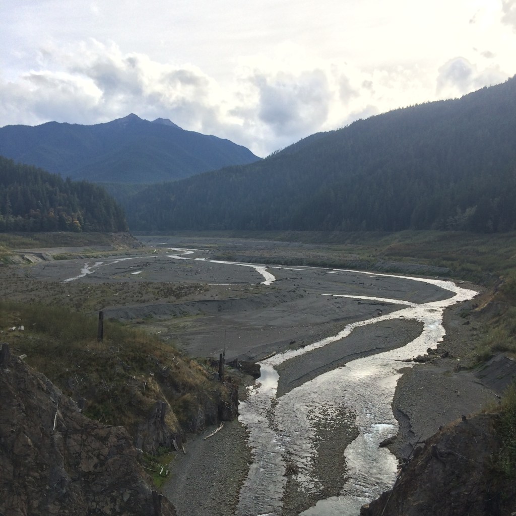 Views of the valley from the old Elwha River Dam 